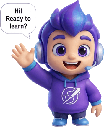 Gyan, the EduExplorer mascot, waving hello